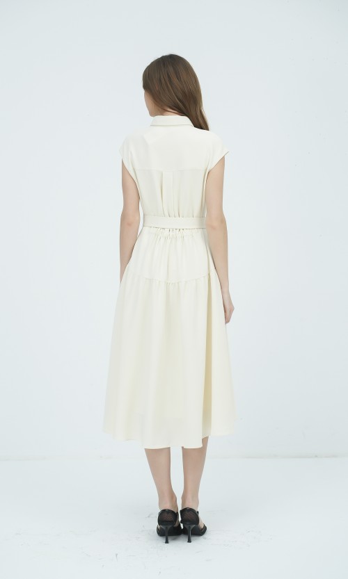 SIXDO Woven Flared Dress for Women
